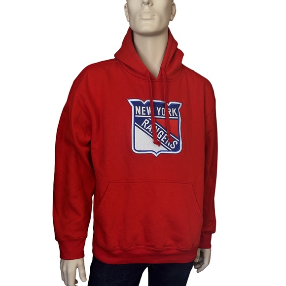 NHL Other - NHL New York Rangers Fleece Hoodie Sweatshirt Fan Cotton Embroidered Crest NWT